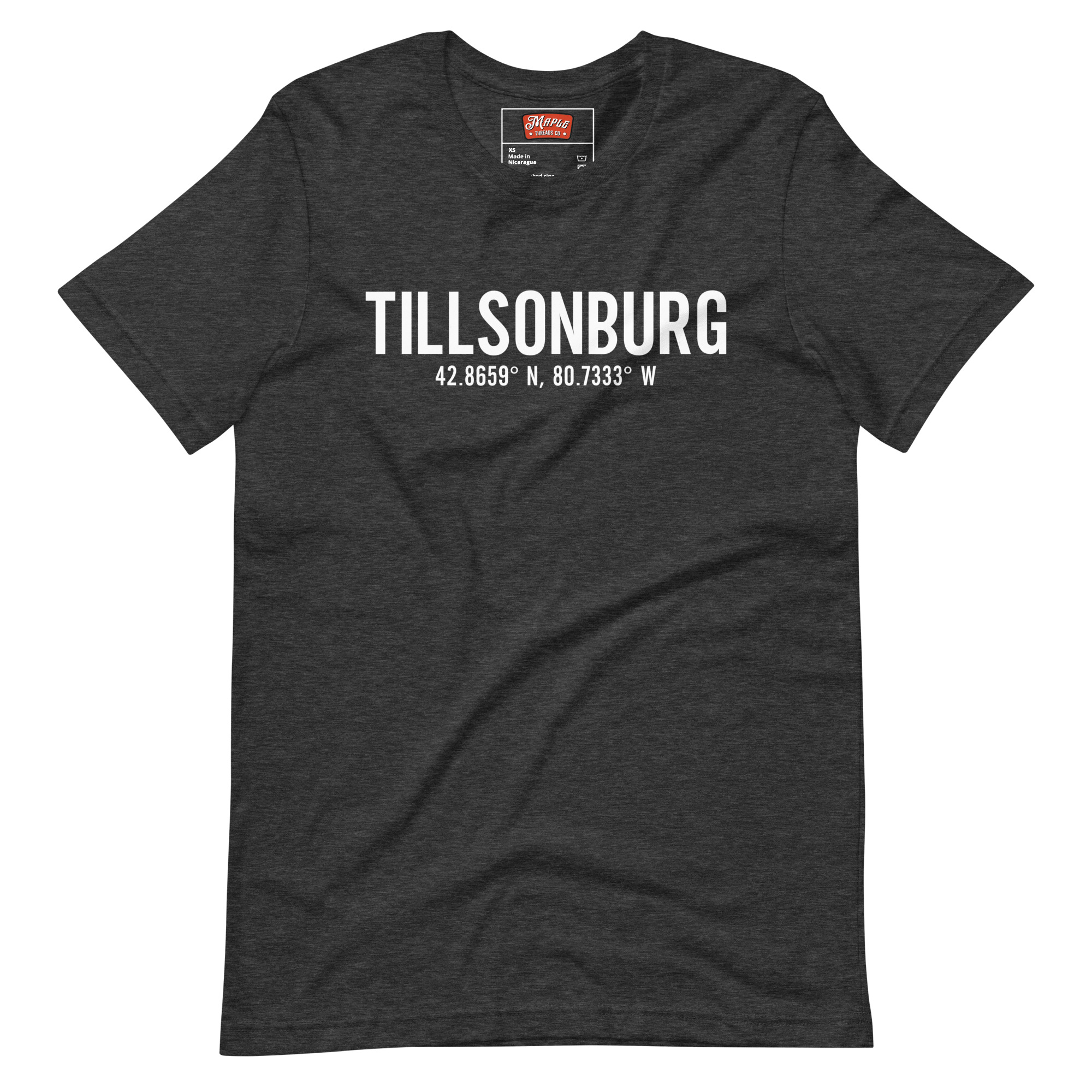 Unisex Tillsonburg, Ontario Coordinates T-Shirt - Image 5
