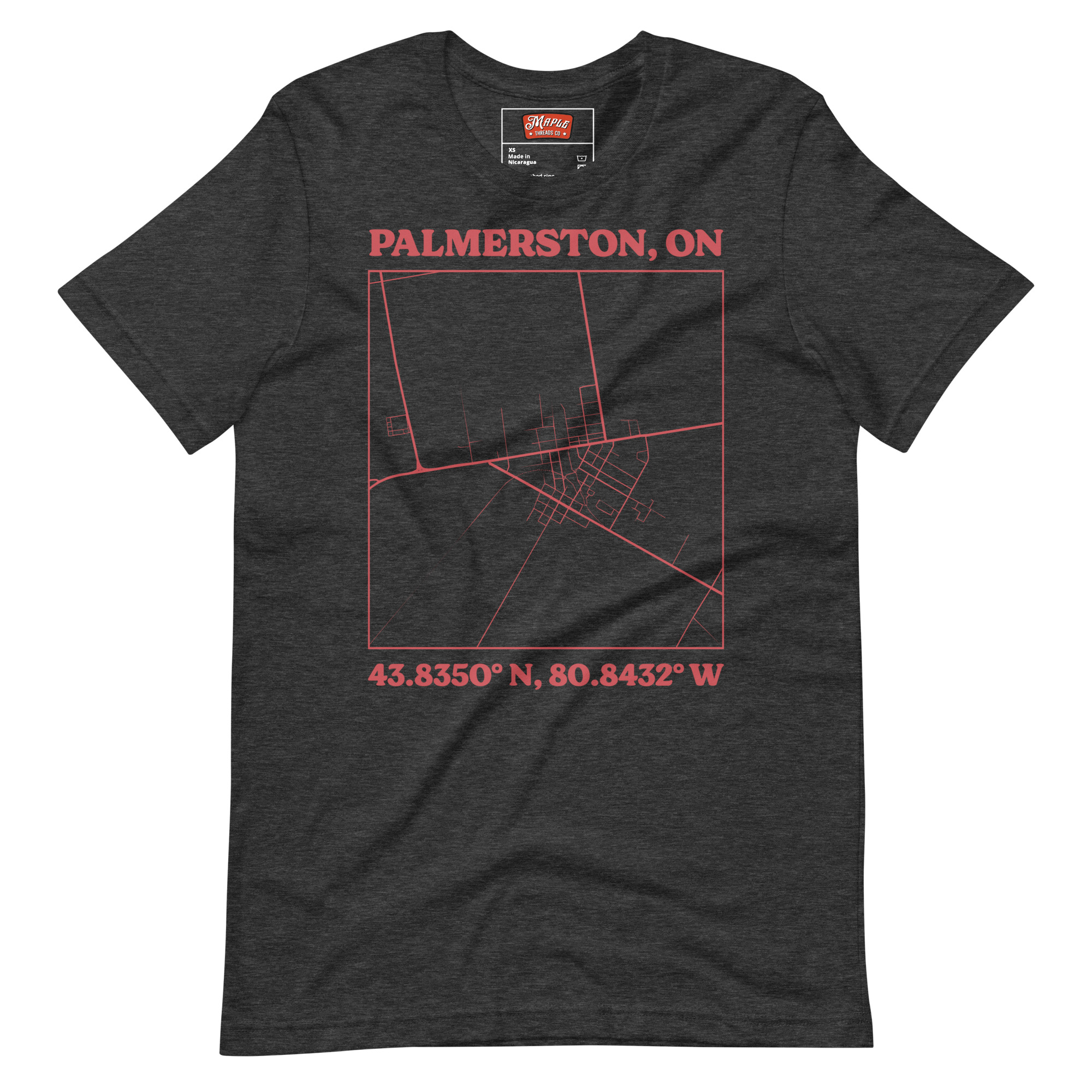Unisex Palmerston, Ontario Map T-Shirt - Image 5