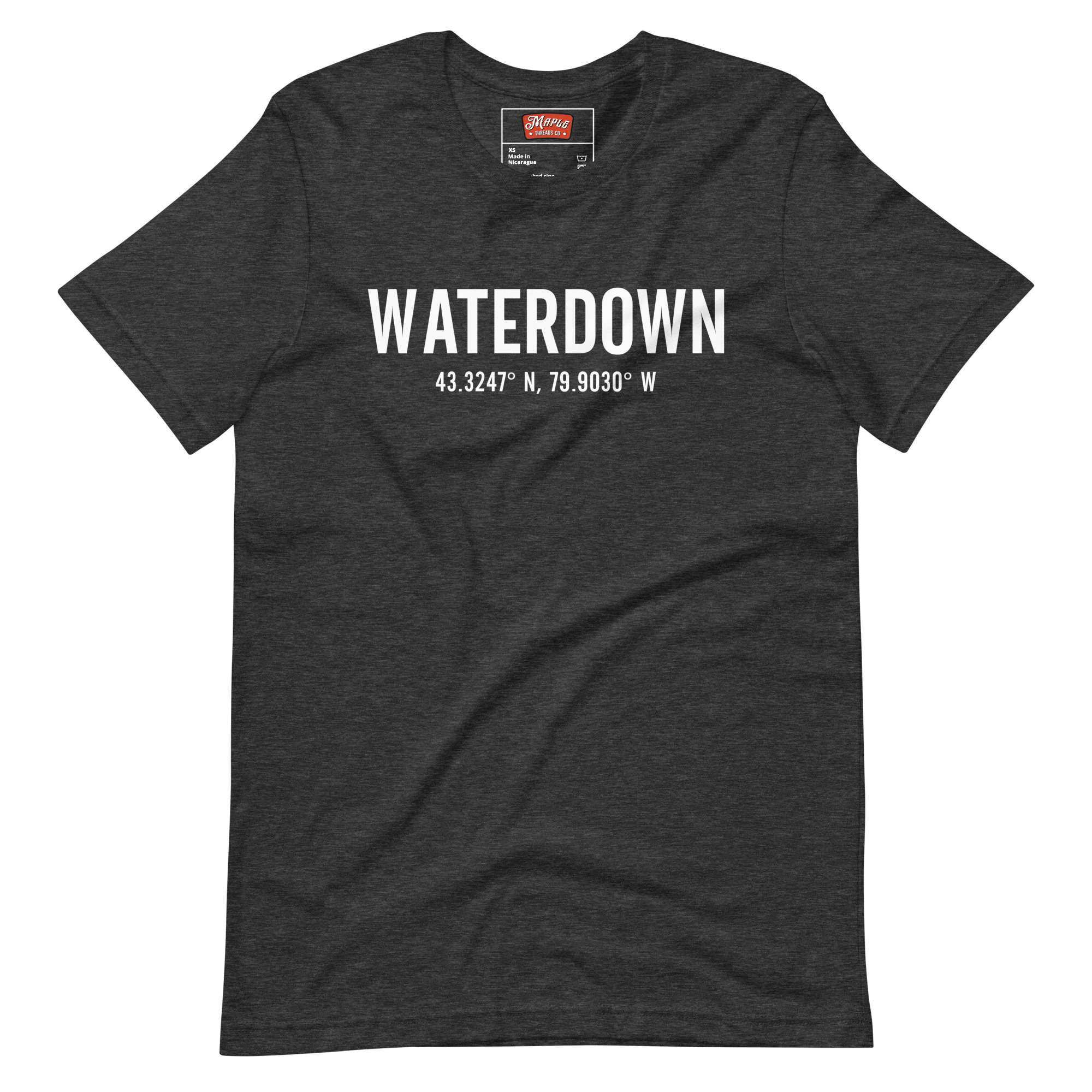 Unisex Waterdown, Ontario Coordinates T-Shirt - Image 4