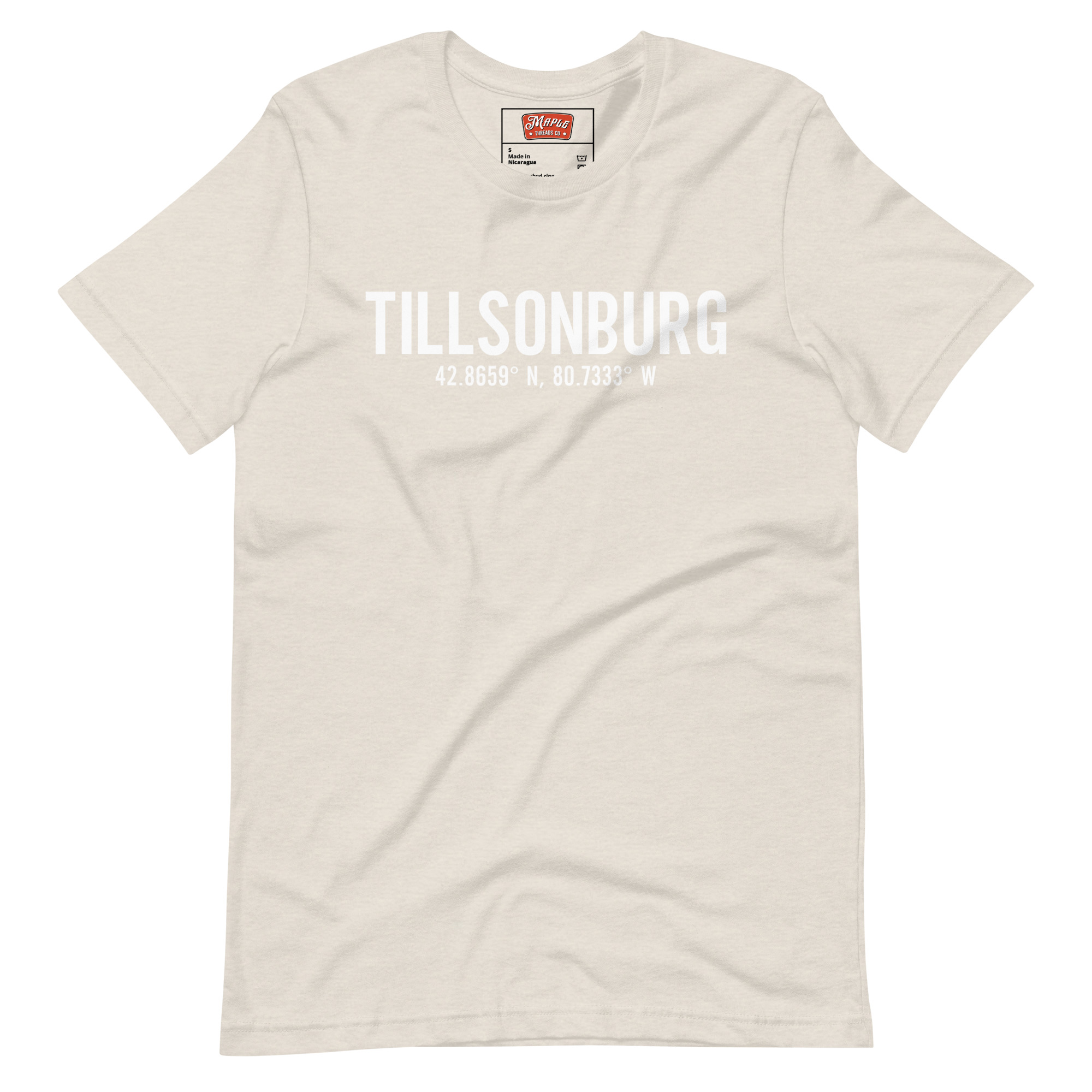 Unisex Tillsonburg, Ontario Coordinates T-Shirt - Image 10