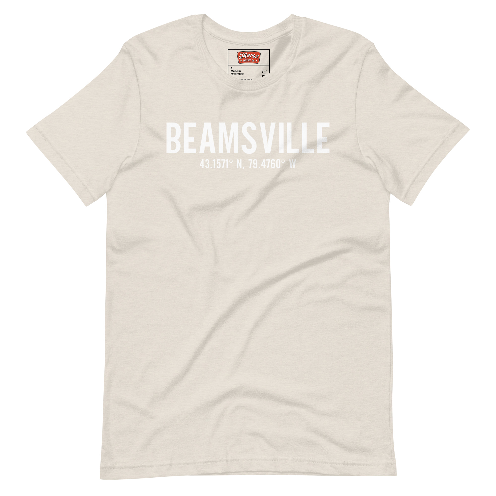 Unisex Beamsville, Ontario Coordinates T-Shirt - Image 10