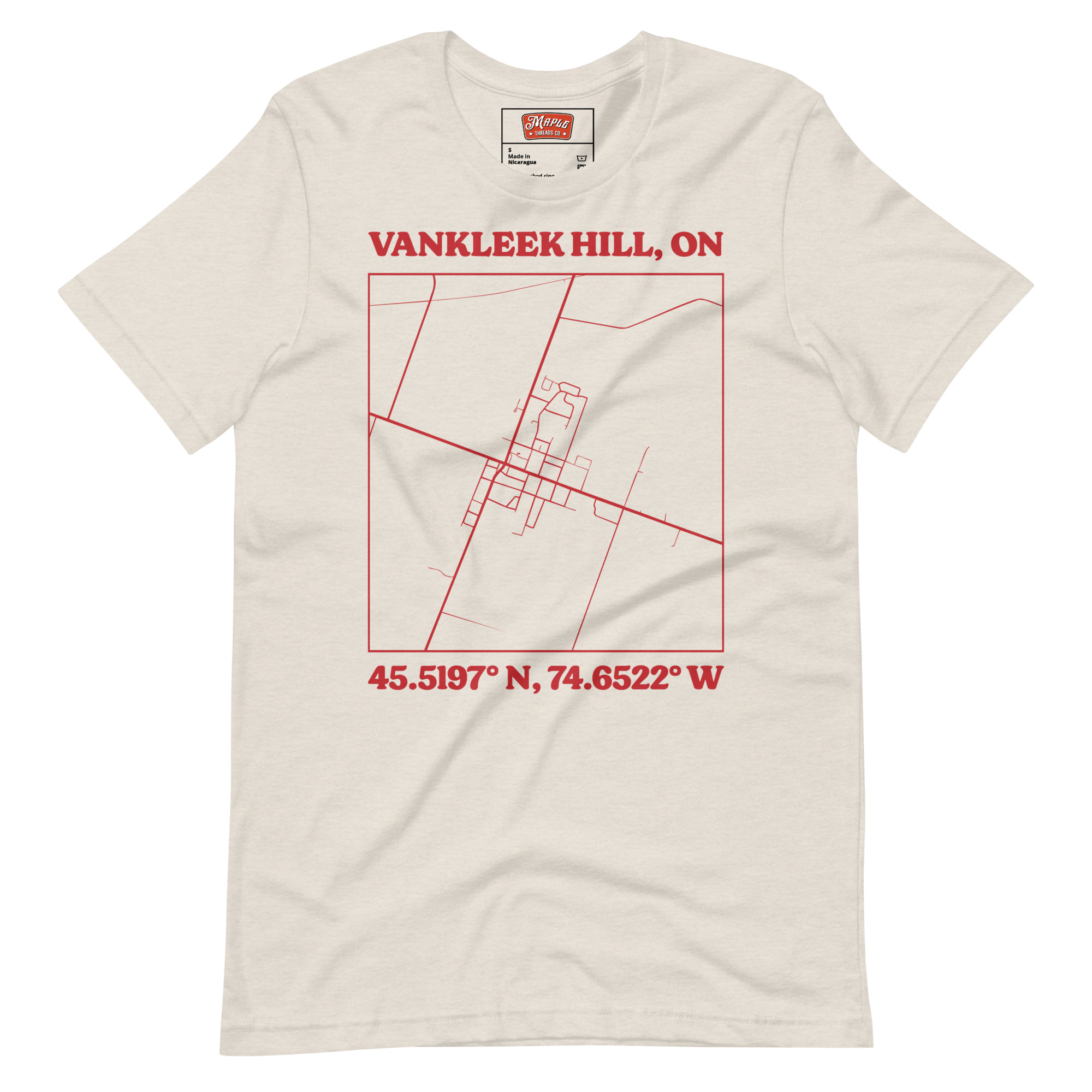 Unisex Vankleek Hill, Ontario Map T-Shirt - Image 10