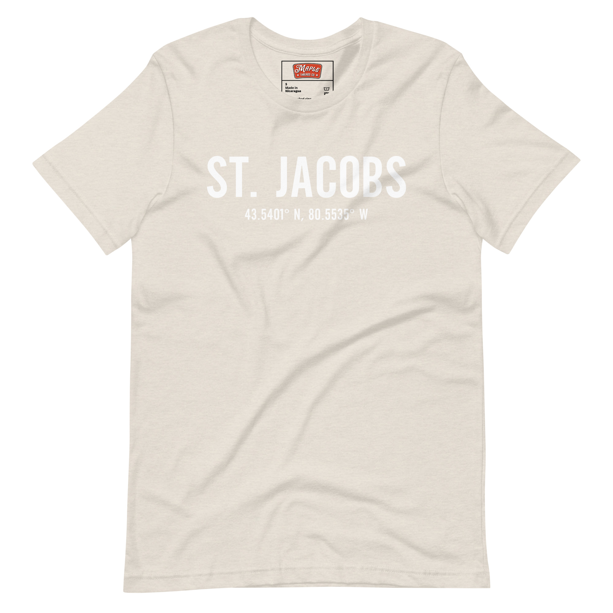 Unisex St Jacobs, Ontario Coordinates T-Shirt - Image 10