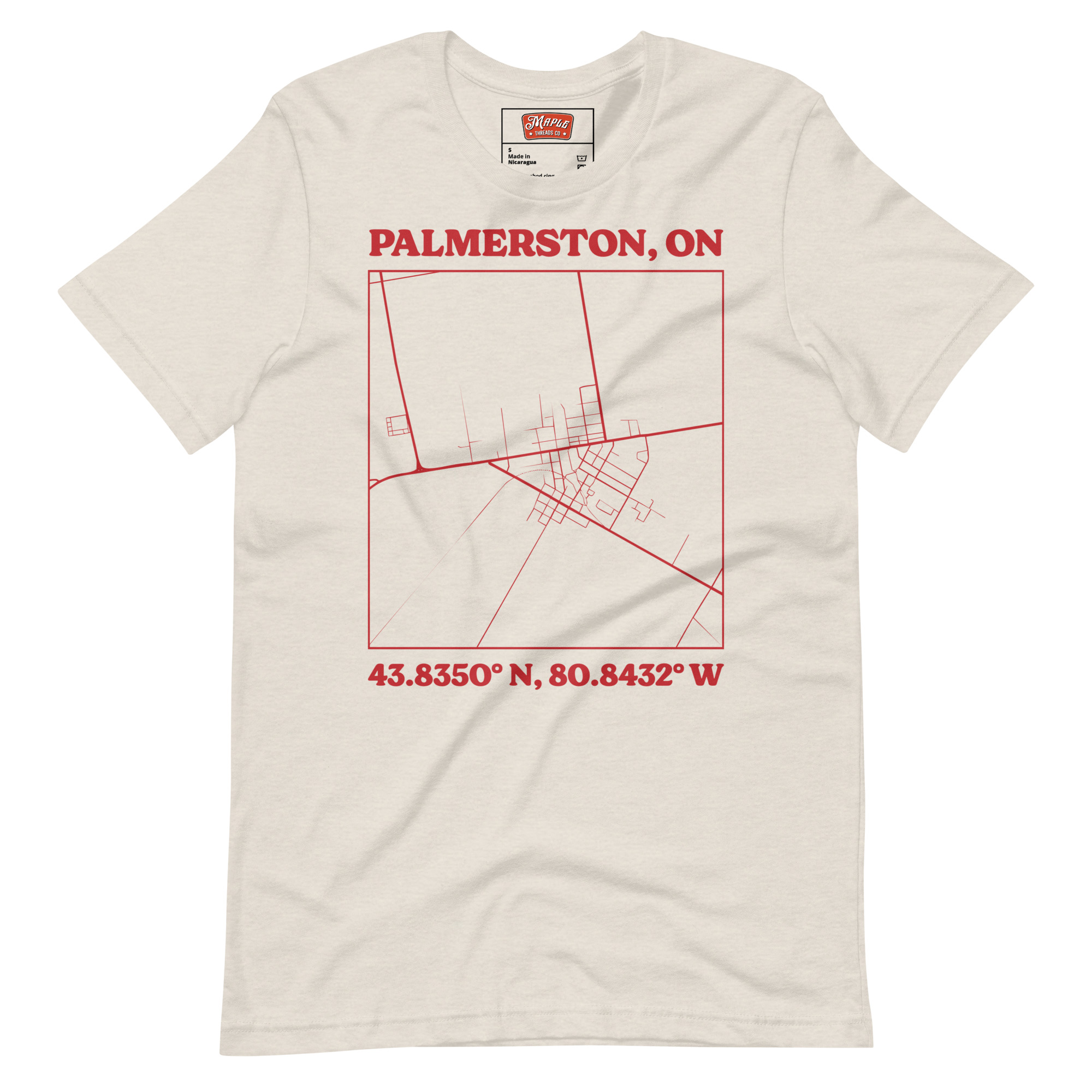 Unisex Palmerston, Ontario Map T-Shirt - Image 10