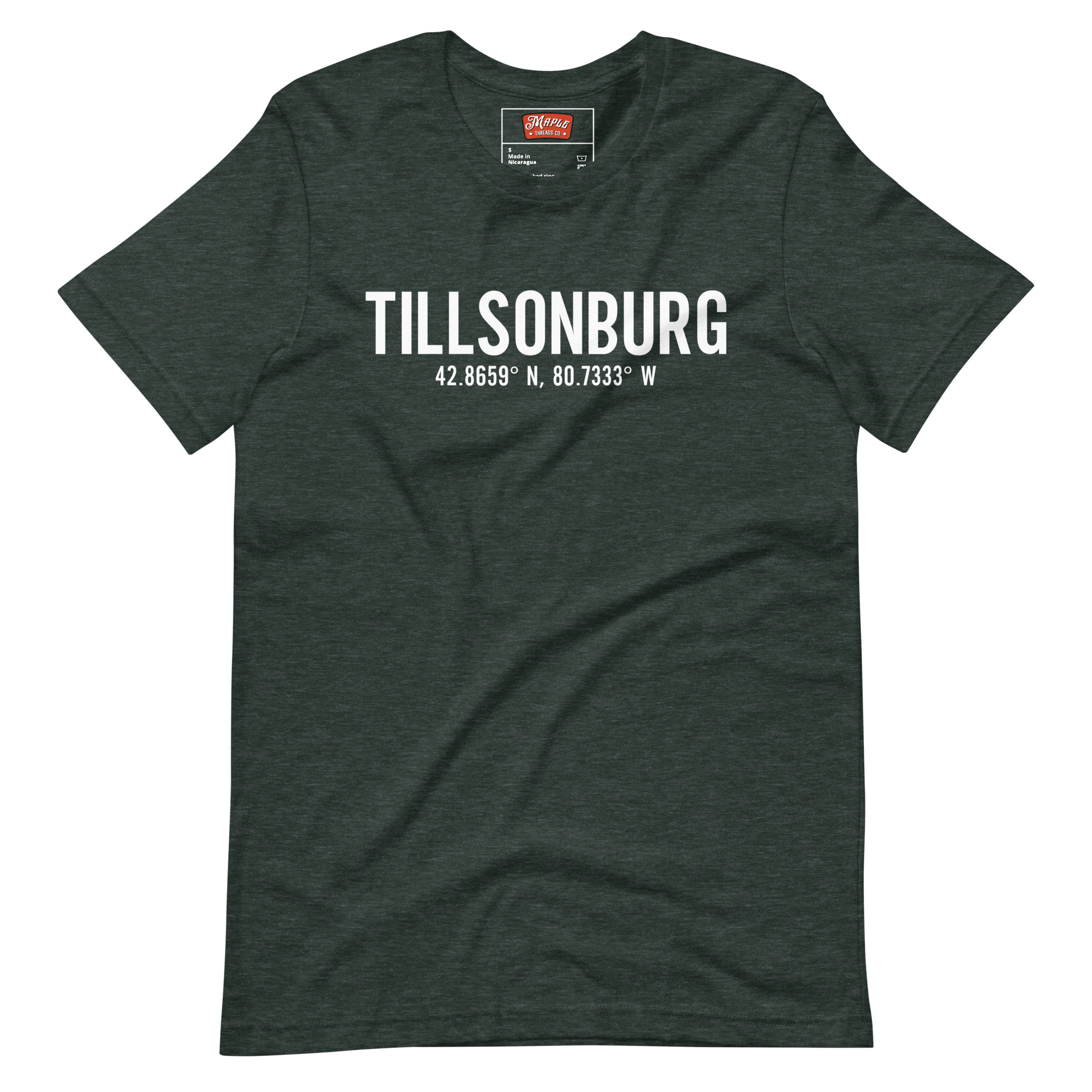 Unisex Tillsonburg, Ontario Coordinates T-Shirt - Image 4