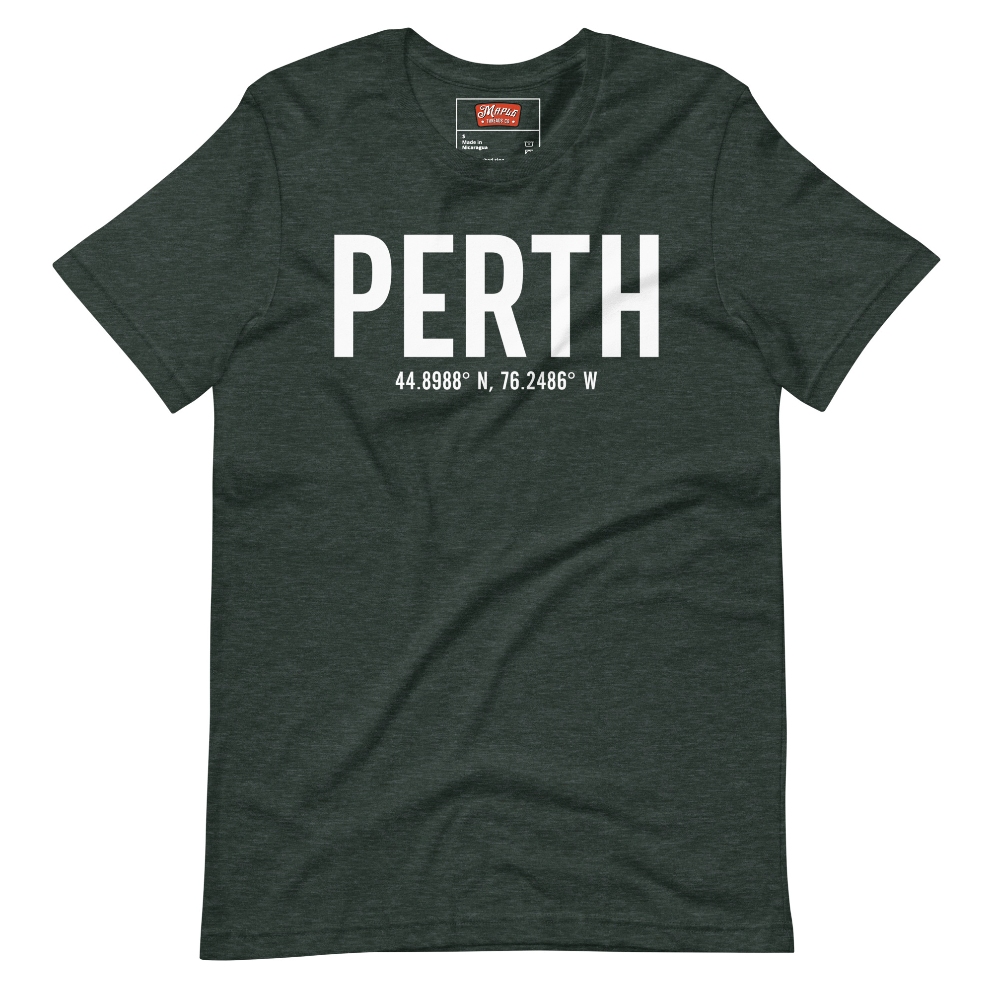 Unisex Perth, Ontario Coordinates T-Shirt - Image 3