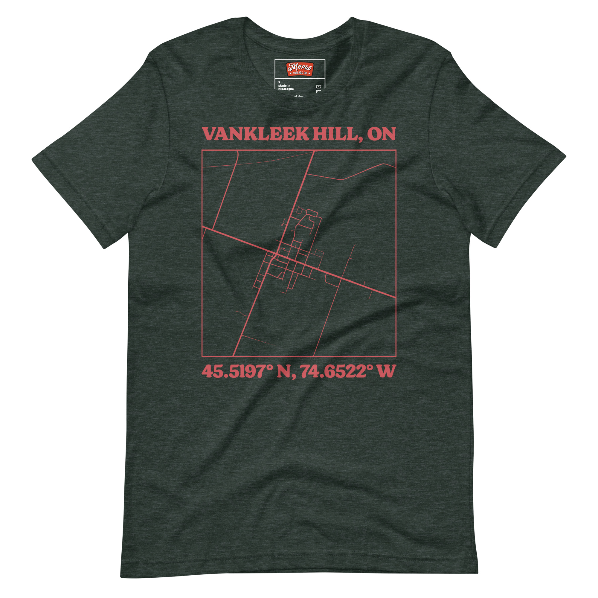 Unisex Vankleek Hill, Ontario Map T-Shirt - Image 4