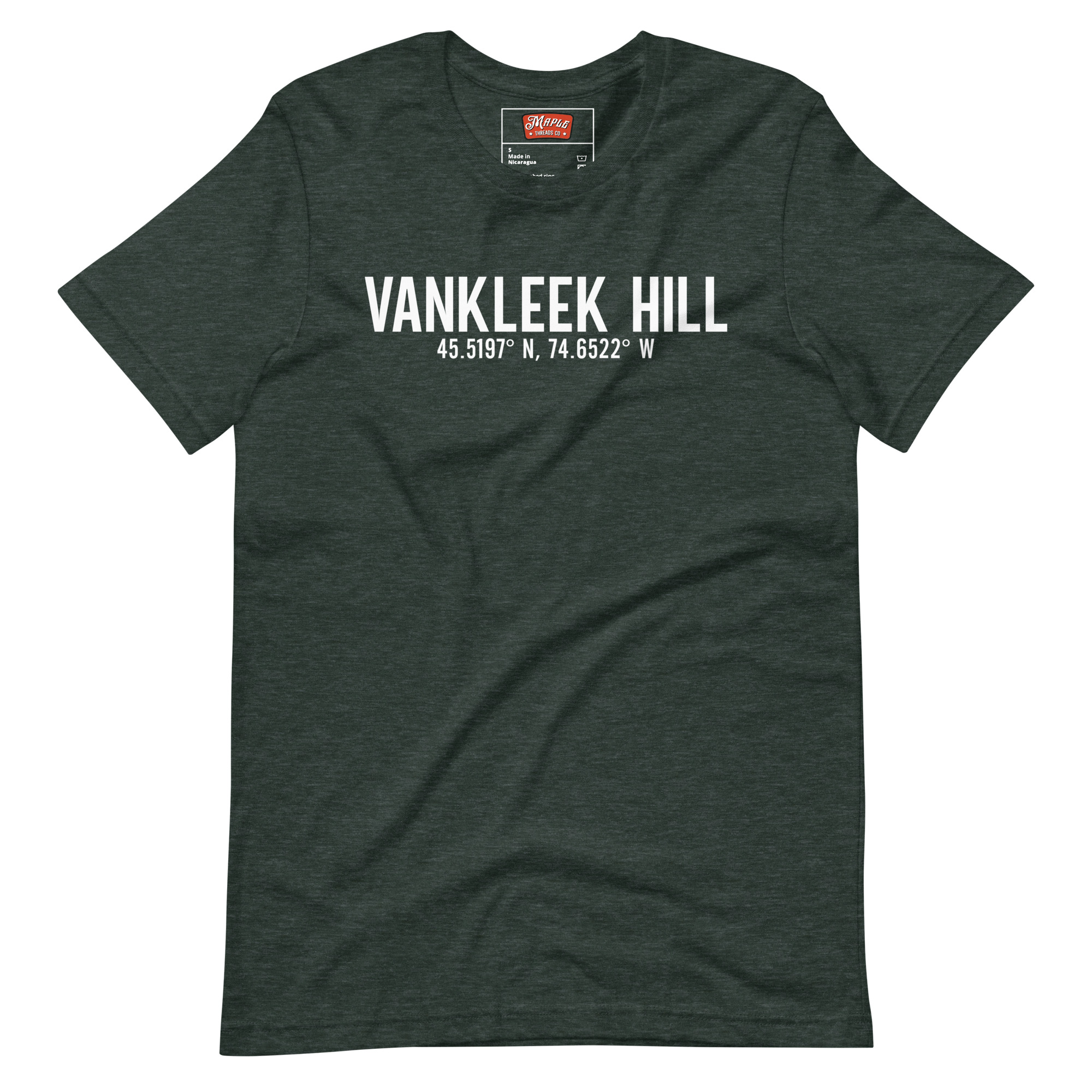 Unisex Vankleek Hill, Ontario Coordinates T-Shirt - Image 3