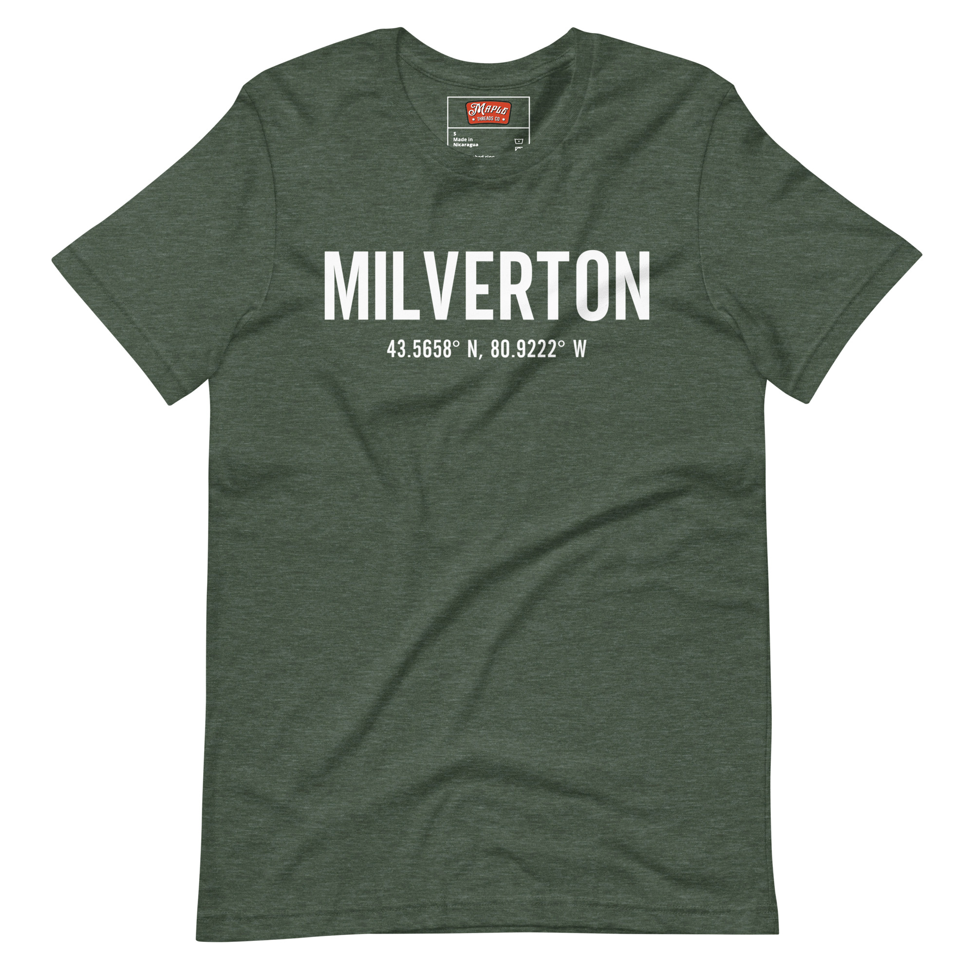 Unisex Milverton, Ontario Coordinates T-Shirt - Image 4