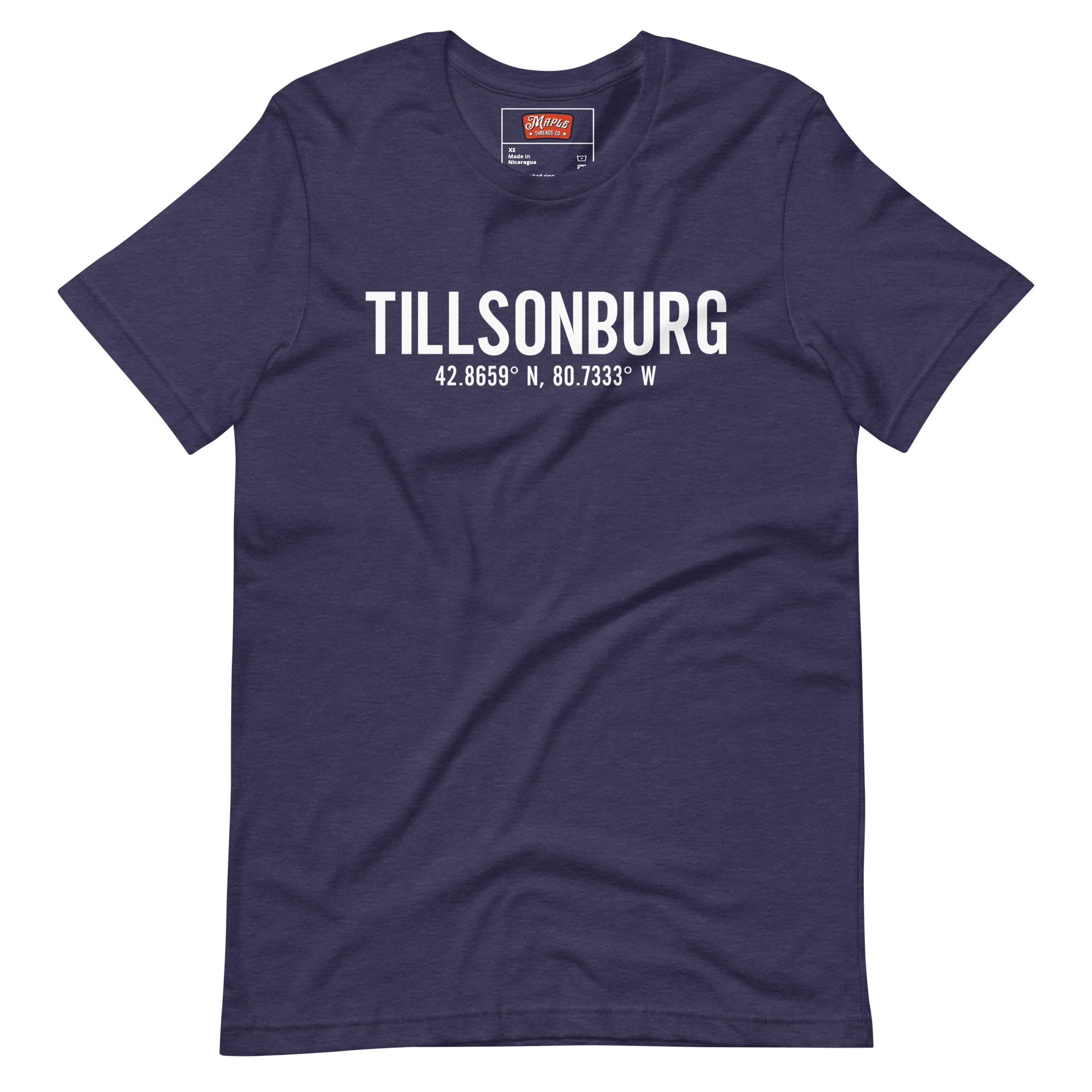 Unisex Tillsonburg, Ontario Coordinates T-Shirt - Image 3