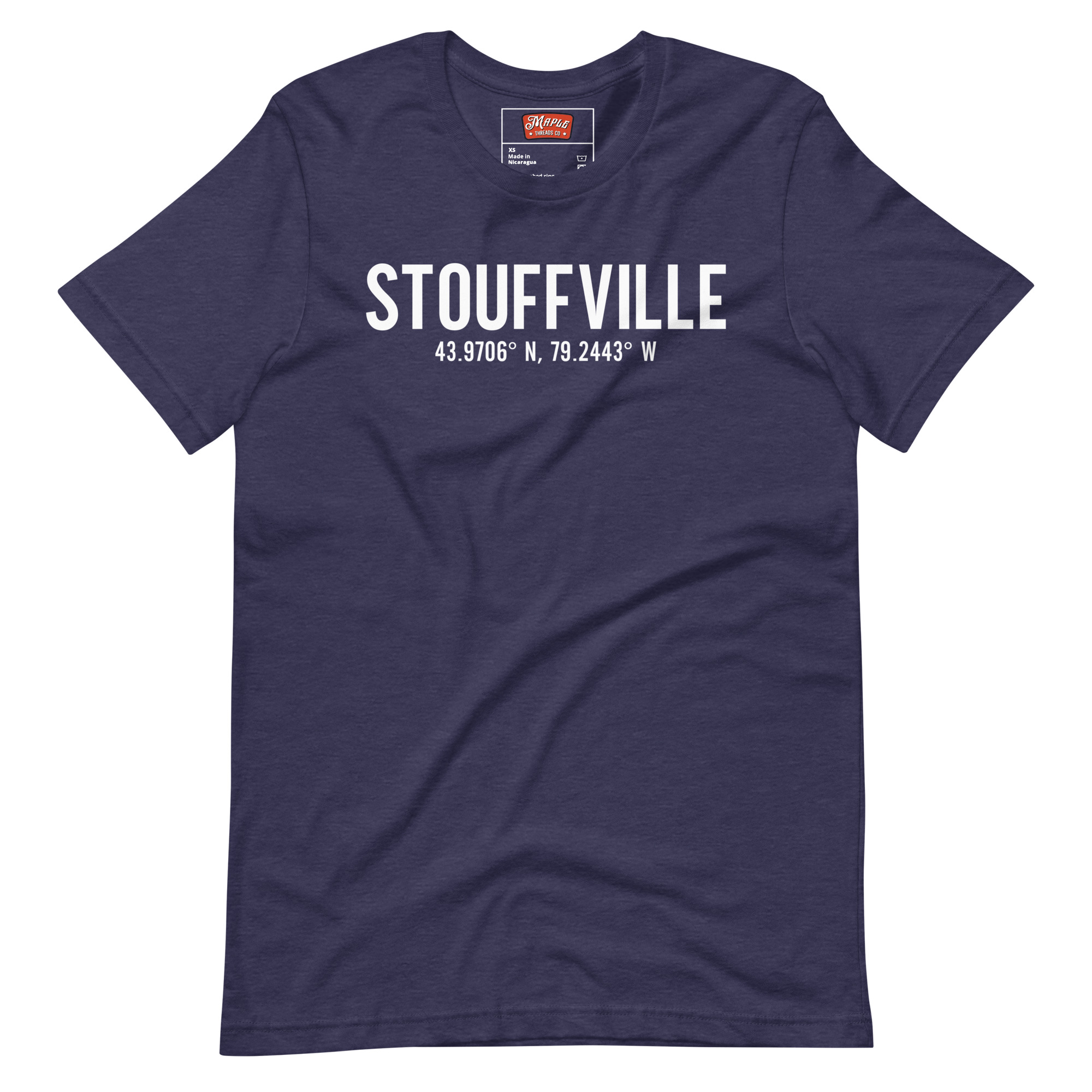 Unisex Stouffville, Ontario Coordinates T-Shirt - Image 2