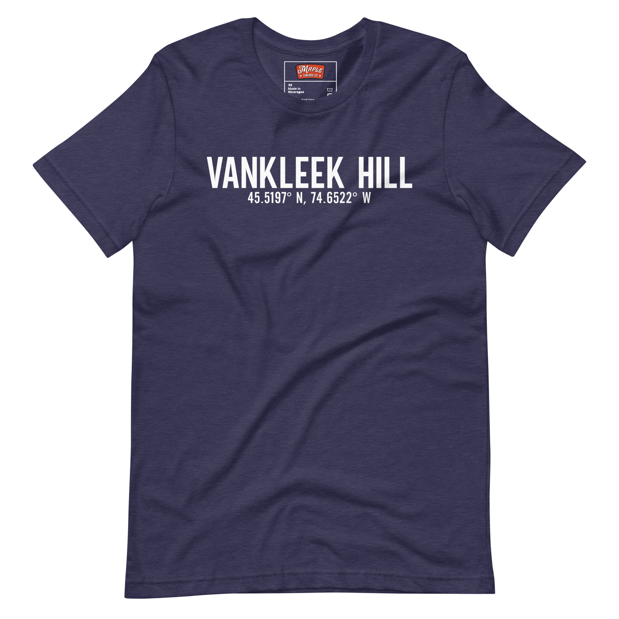 Unisex Vankleek Hill, Ontario Coordinates T-Shirt - Image 2