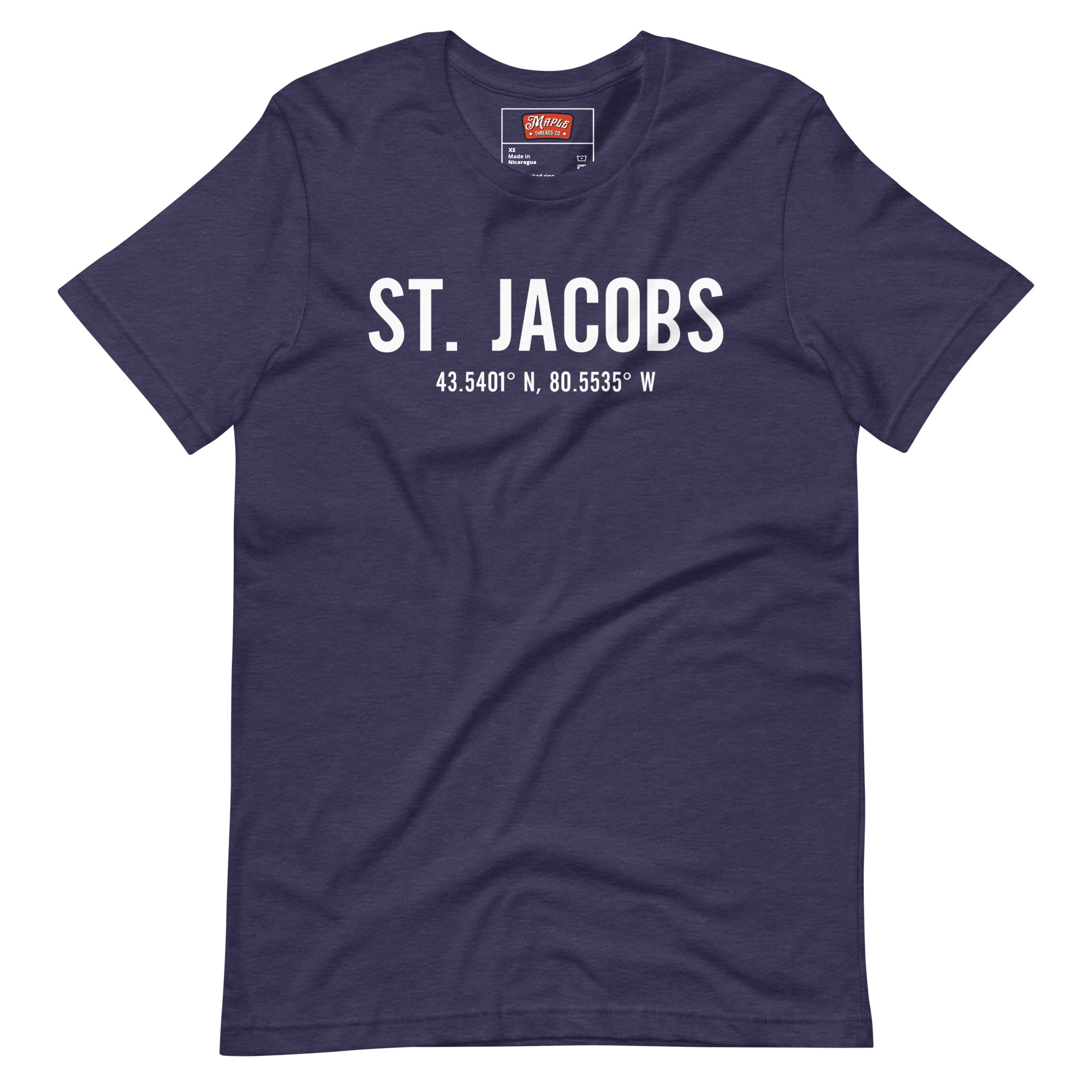 Unisex St Jacobs, Ontario Coordinates T-Shirt - Image 2