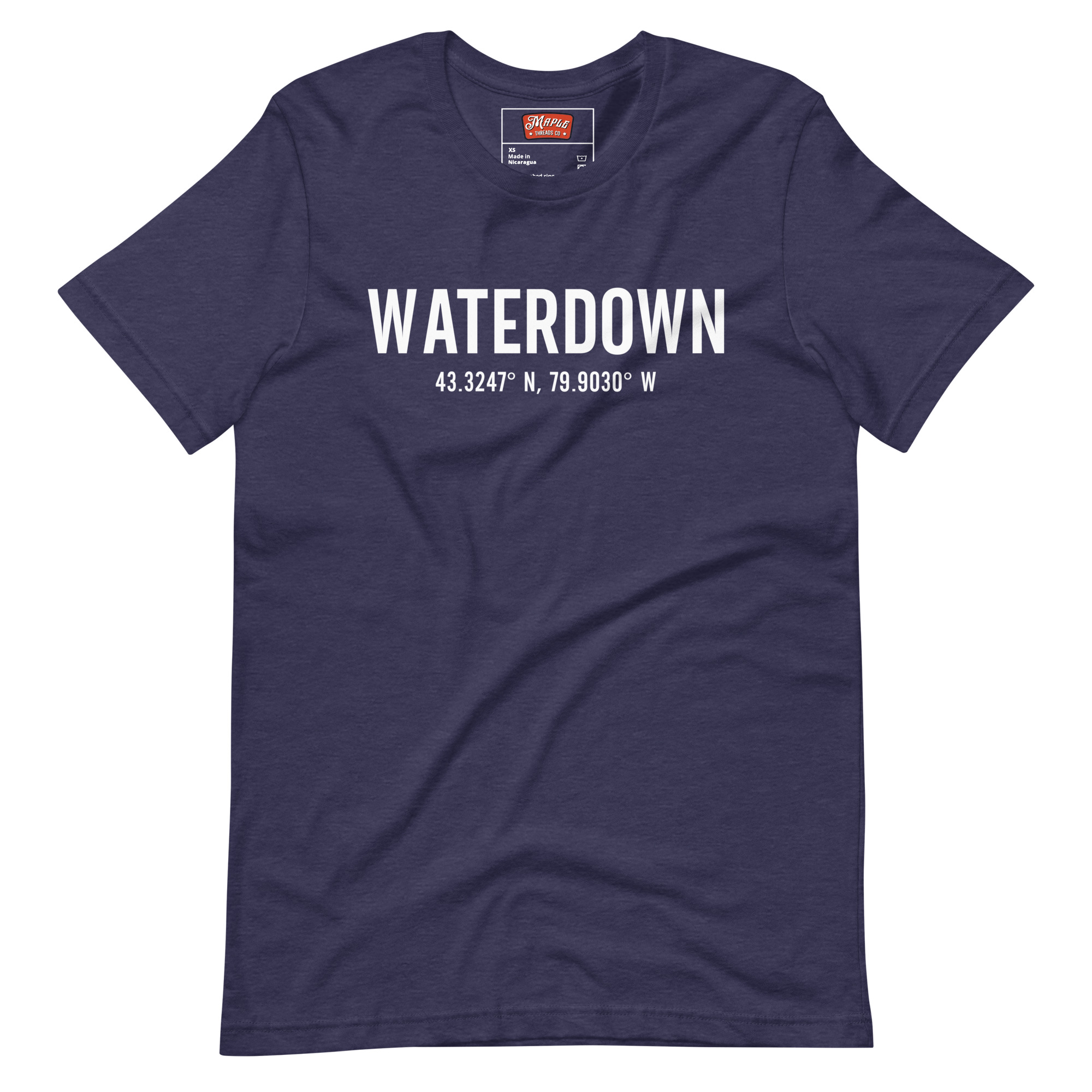 Unisex Waterdown, Ontario Coordinates T-Shirt - Image 2