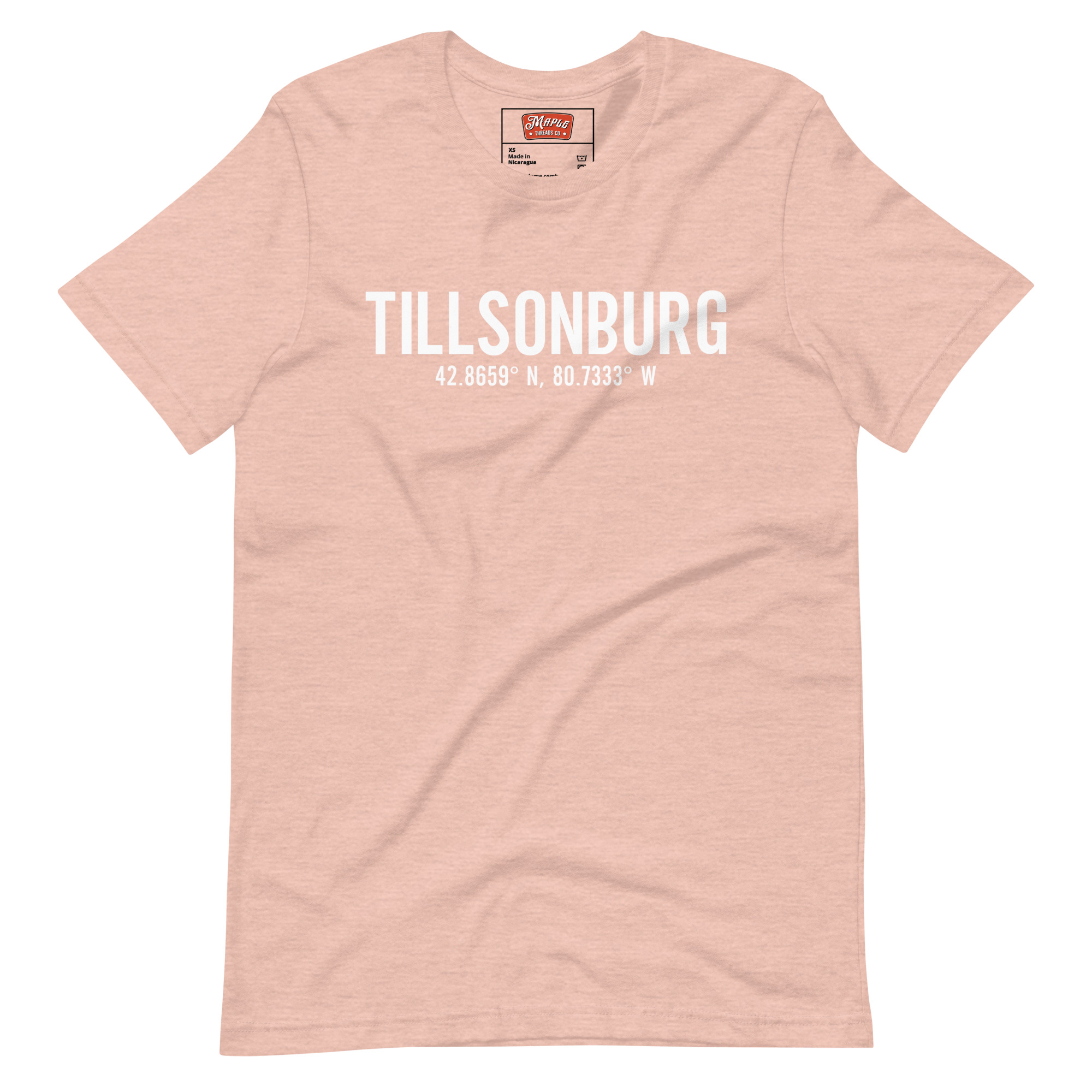 Unisex Tillsonburg, Ontario Coordinates T-Shirt - Image 8