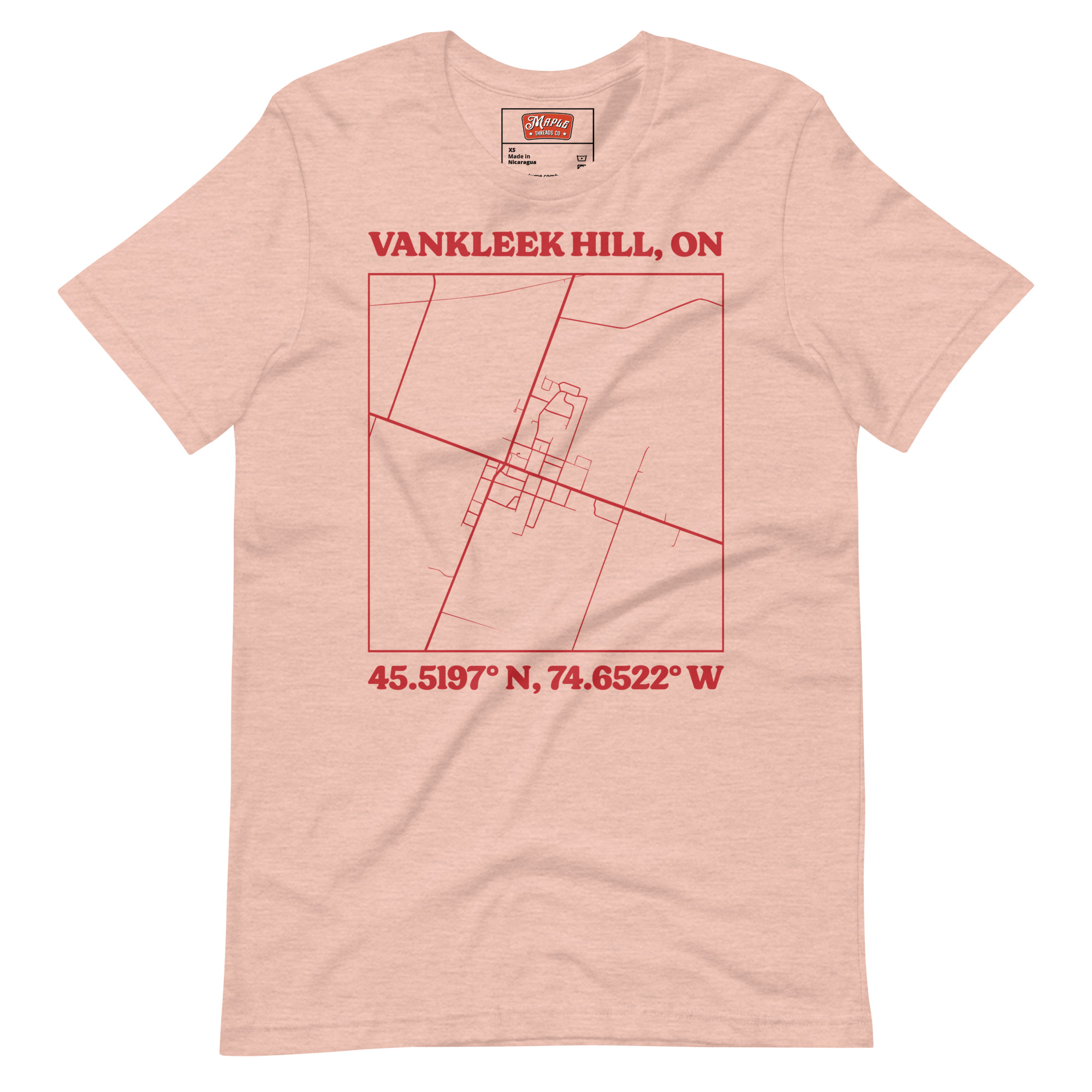 Unisex Vankleek Hill, Ontario Map T-Shirt - Image 8