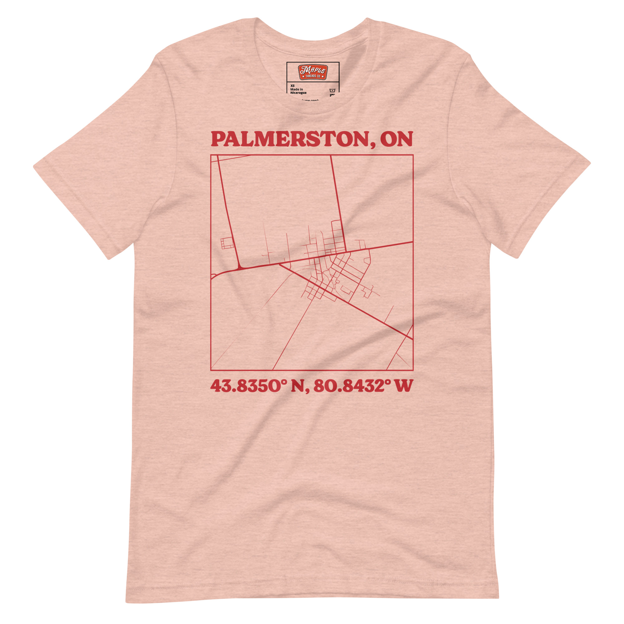 Unisex Palmerston, Ontario Map T-Shirt - Image 8
