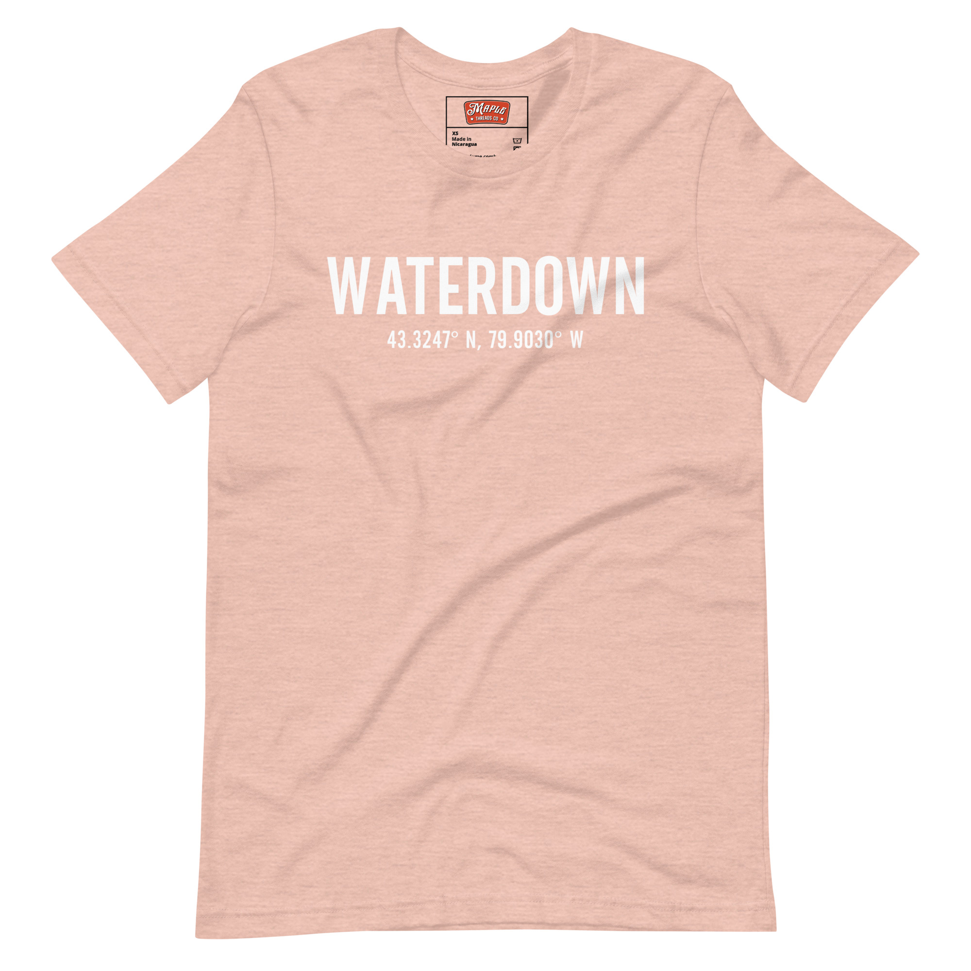 Unisex Waterdown, Ontario Coordinates T-Shirt - Image 8