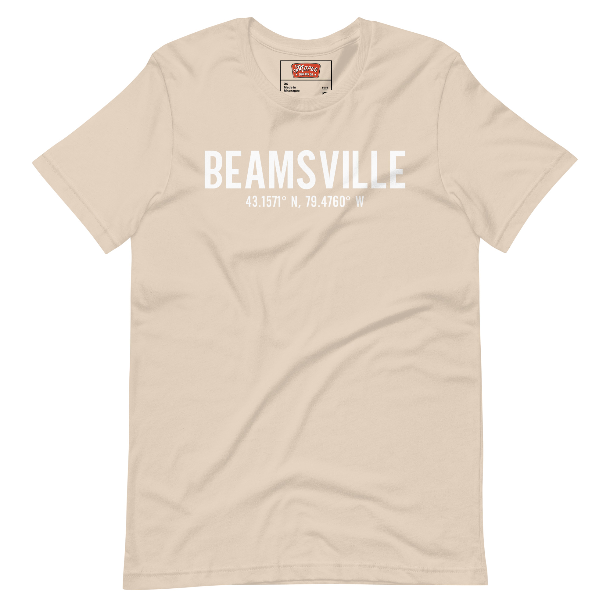 Unisex Beamsville, Ontario Coordinates T-Shirt - Image 9