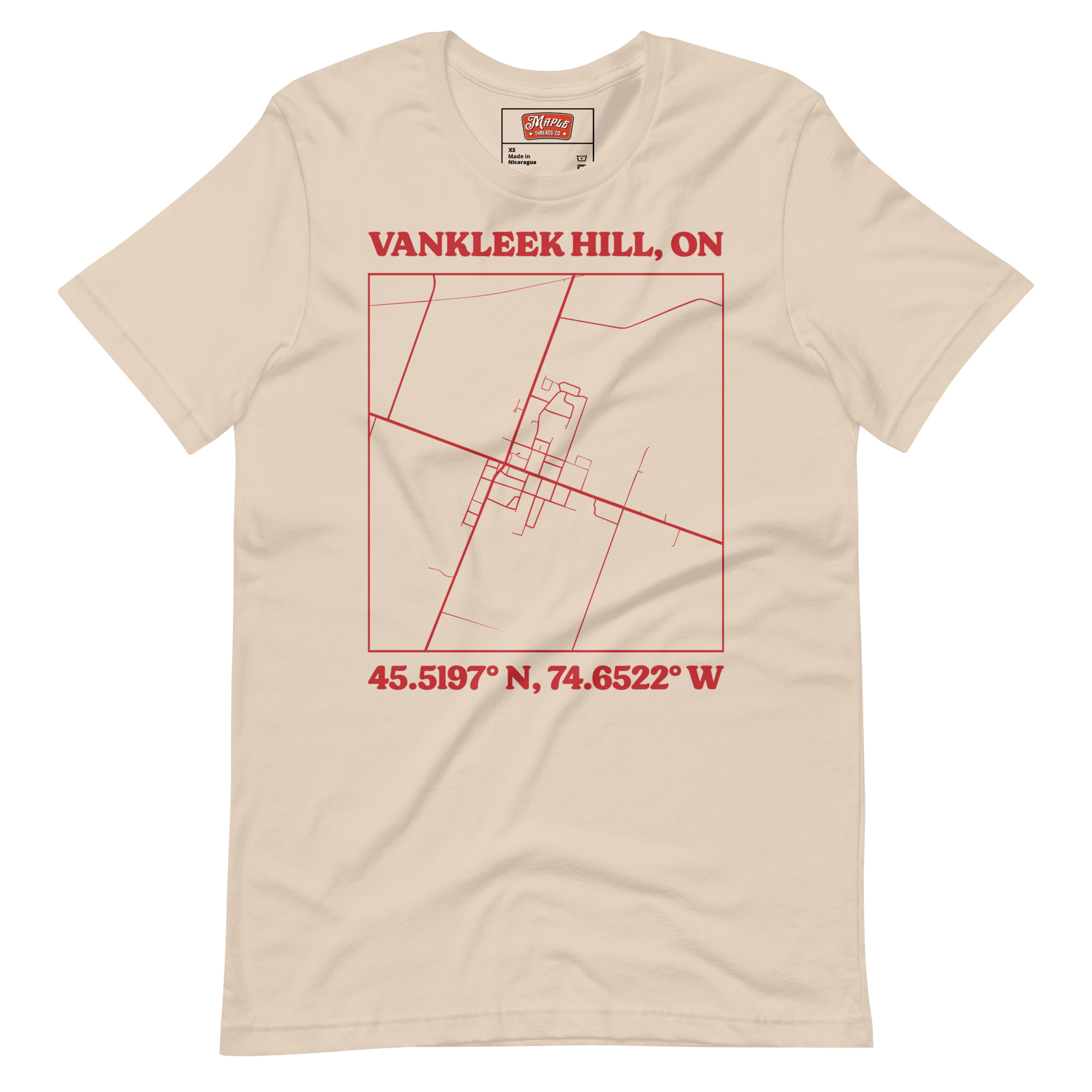 Unisex Vankleek Hill, Ontario Map T-Shirt - Image 9