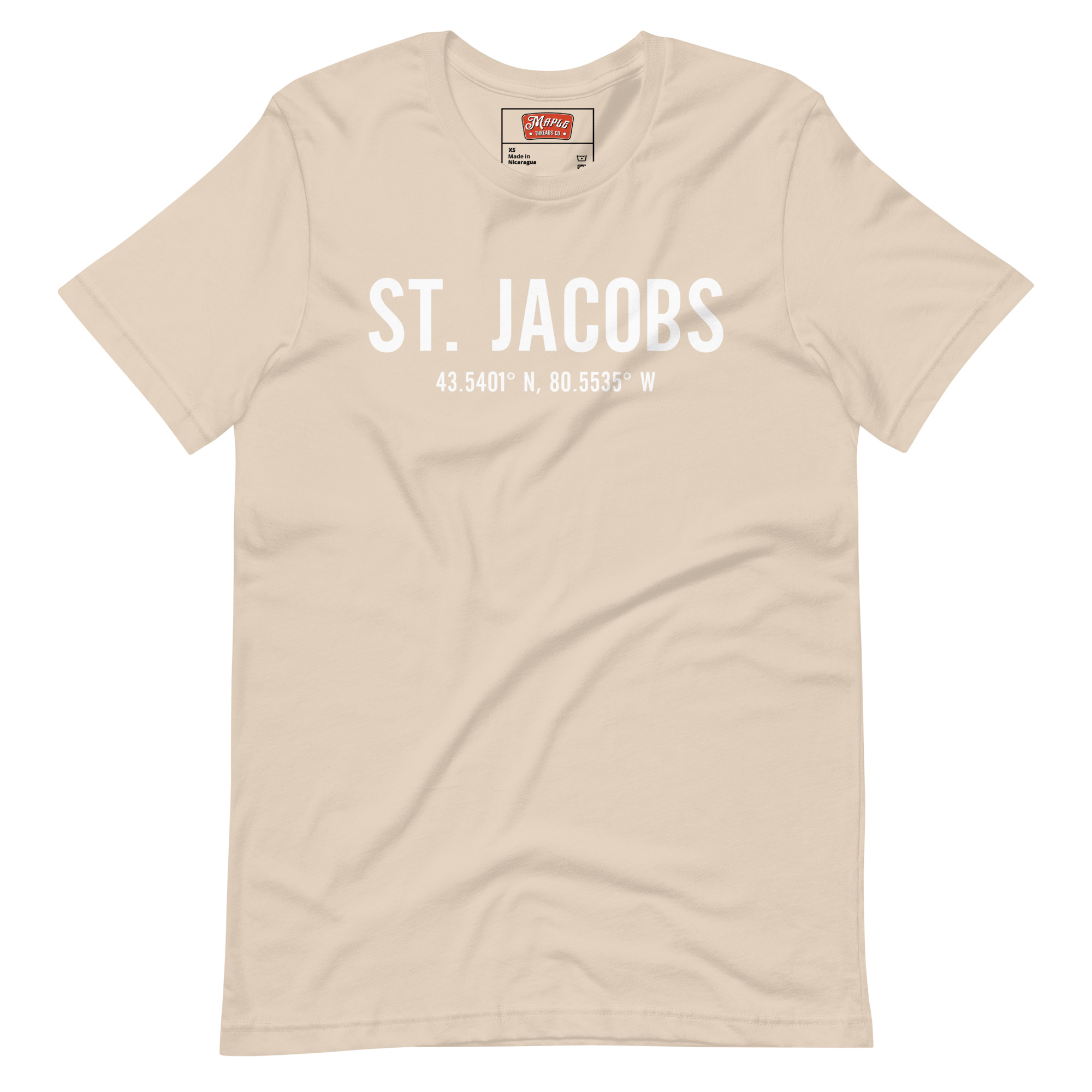 Unisex St Jacobs, Ontario Coordinates T-Shirt - Image 9