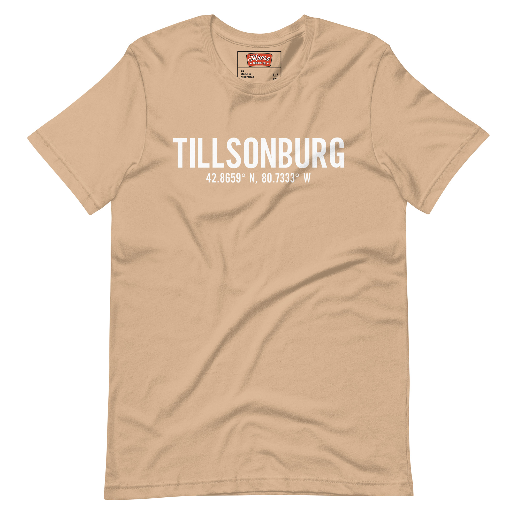 Unisex Tillsonburg, Ontario Coordinates T-Shirt - Image 7