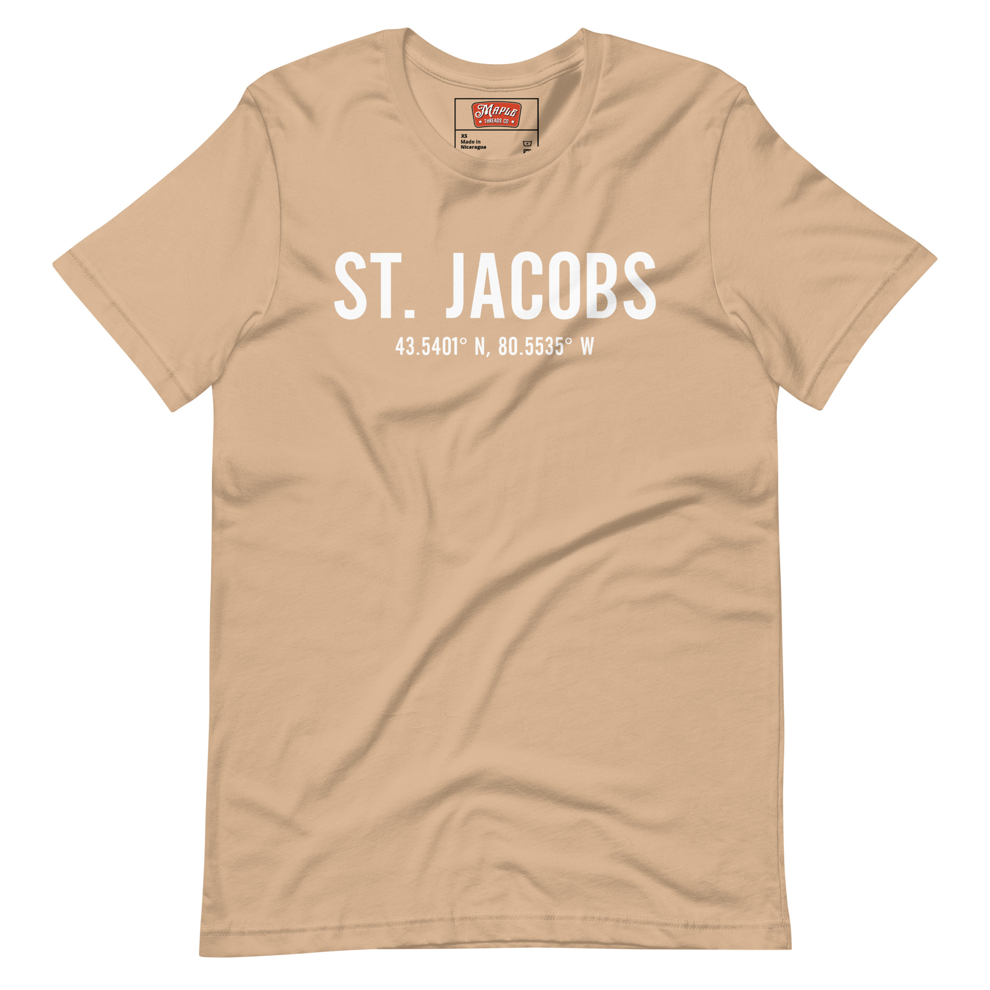 Unisex St Jacobs, Ontario Coordinates T-Shirt - Image 7
