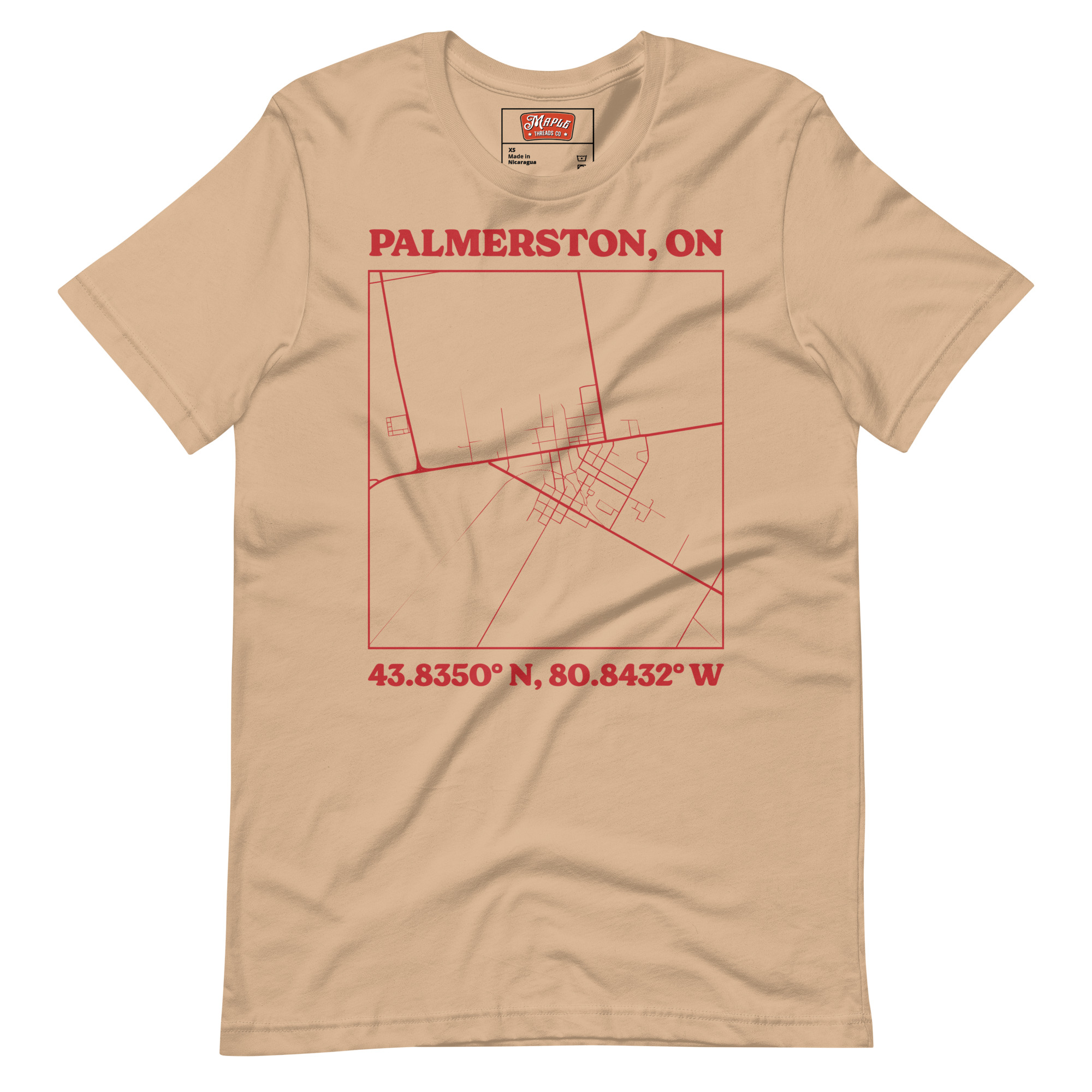 Unisex Palmerston, Ontario Map T-Shirt