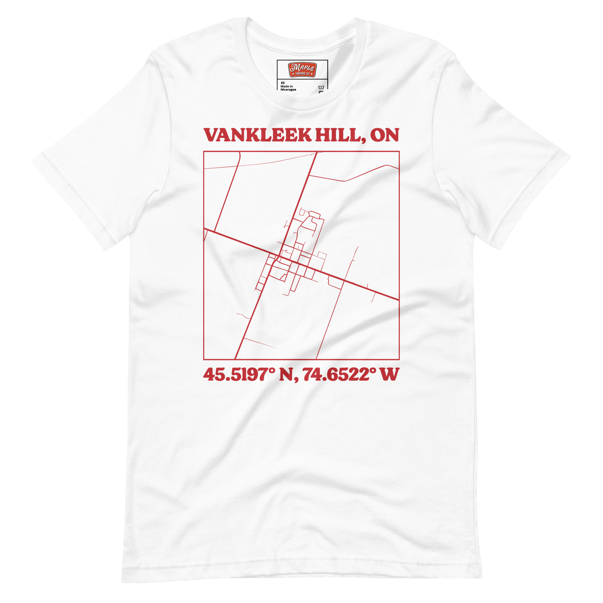Unisex Vankleek Hill, Ontario Map T-Shirt - Image 11