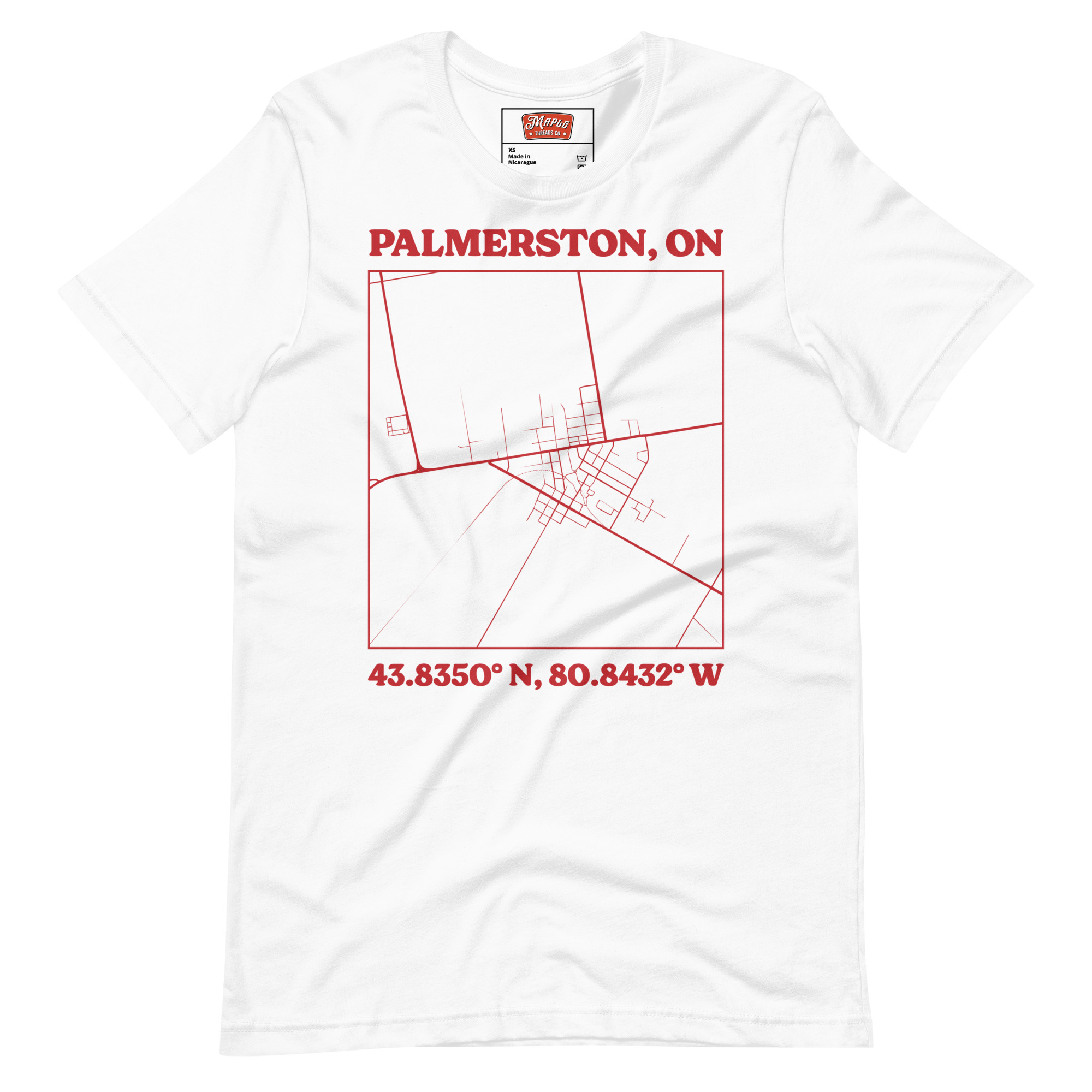 Unisex Palmerston, Ontario Map T-Shirt - Image 11